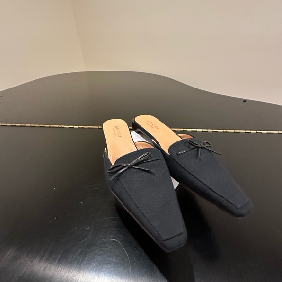 Authentic Vintage Classic Elegant Retro Rare Luxury Gucci Canvas Mules/Shoes - Picture 7 of 17